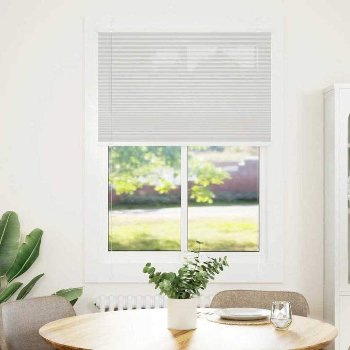 Plisségardin Lysegrå 100x150 cm Stofbredde 99,4 cm Polyester