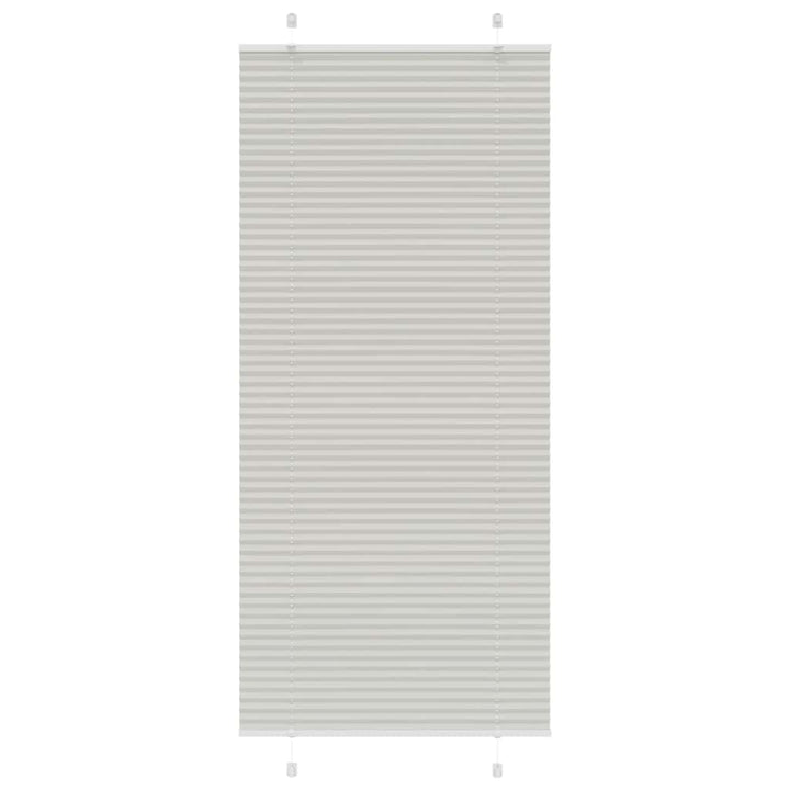 Plisségardin Lysegrå 85x200 cm Stofbredde 84,4 cm Polyester