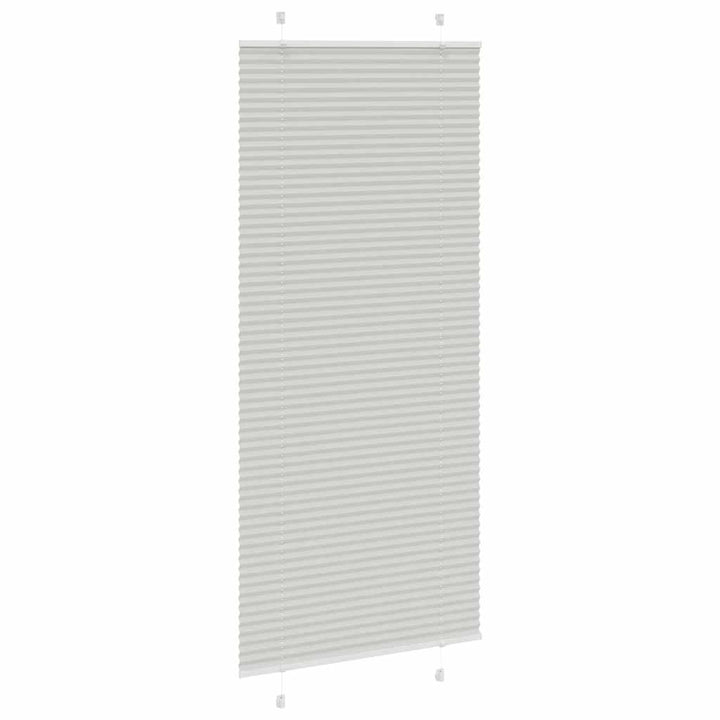Plisségardin Lysegrå 85x200 cm Stofbredde 84,4 cm Polyester