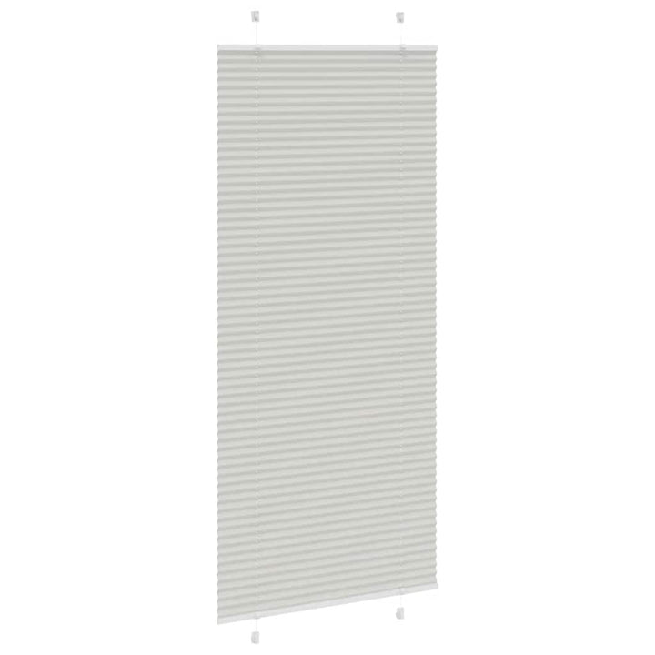 Plisségardin Lysegrå 85x200 cm Stofbredde 84,4 cm Polyester