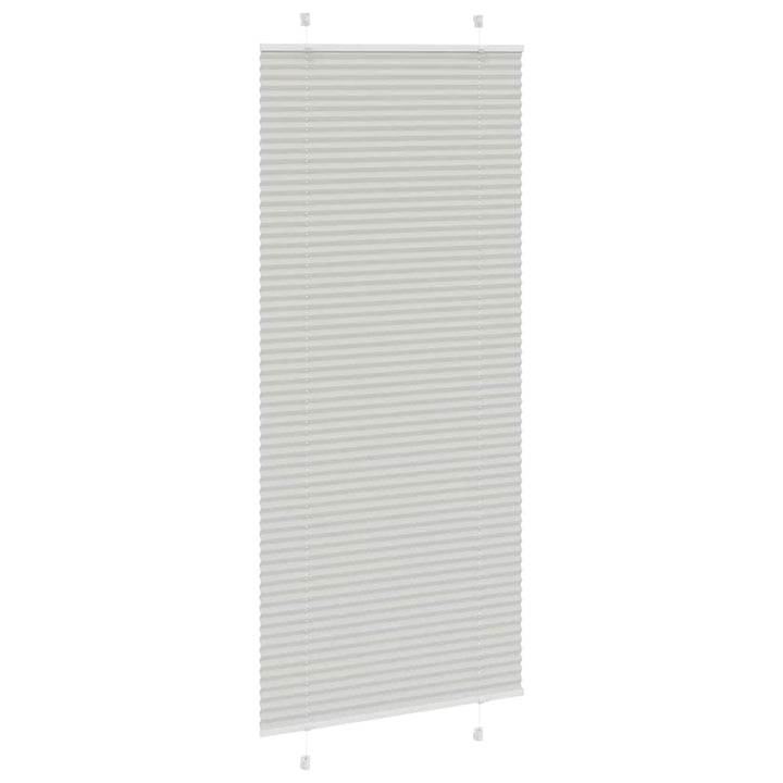 Plisségardin Lysegrå 100x200 cm Stofbredde 99,4 cm Polyester