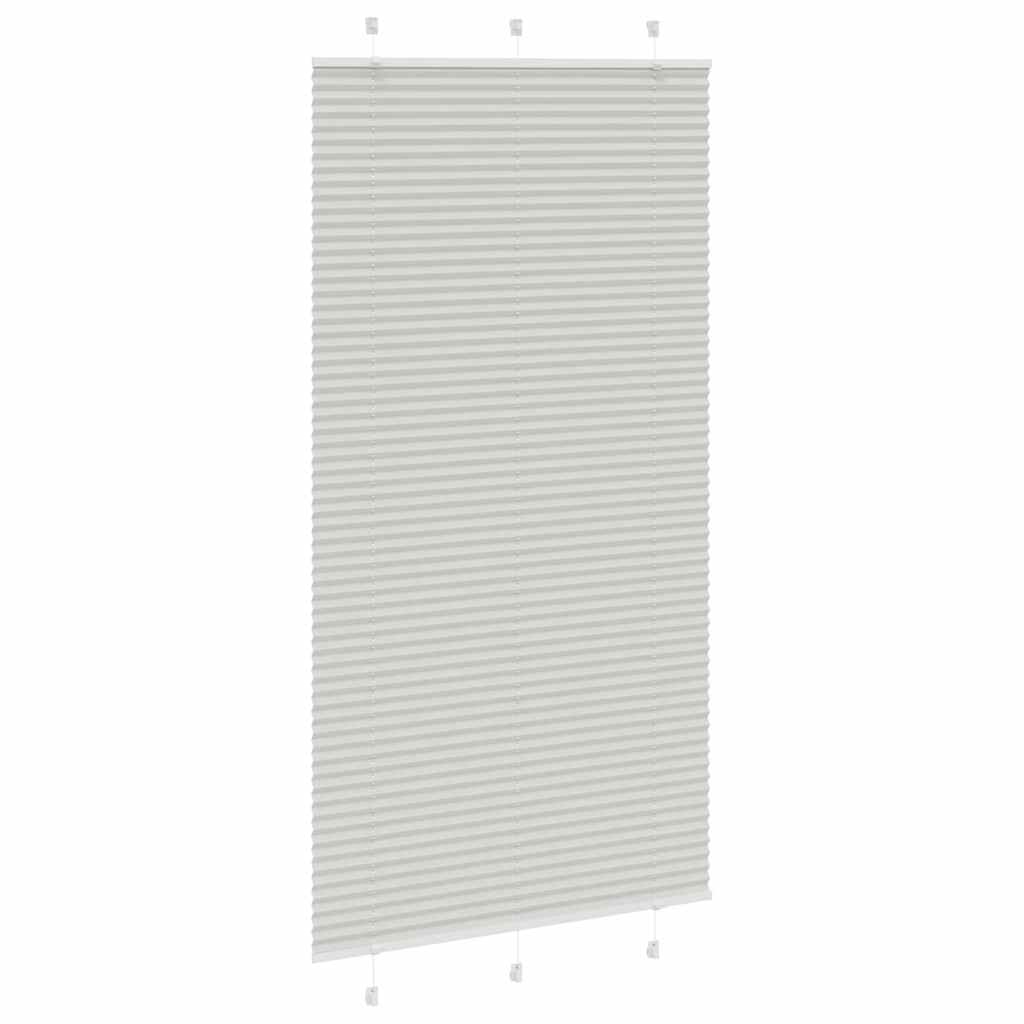 Plisségardin Lysegrå 110x200 cm Stofbredde 109,4 cm Polyester