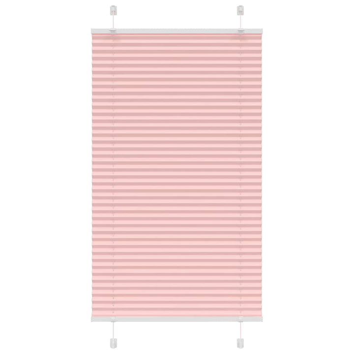 Plisségardin Lyserød 80x100 cm Stofbredde 79,4 cm Polyester