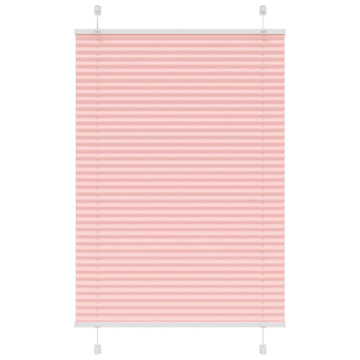 Plisségardin Lyserød 100x100 cm Stofbredde 99,4 cm Polyester