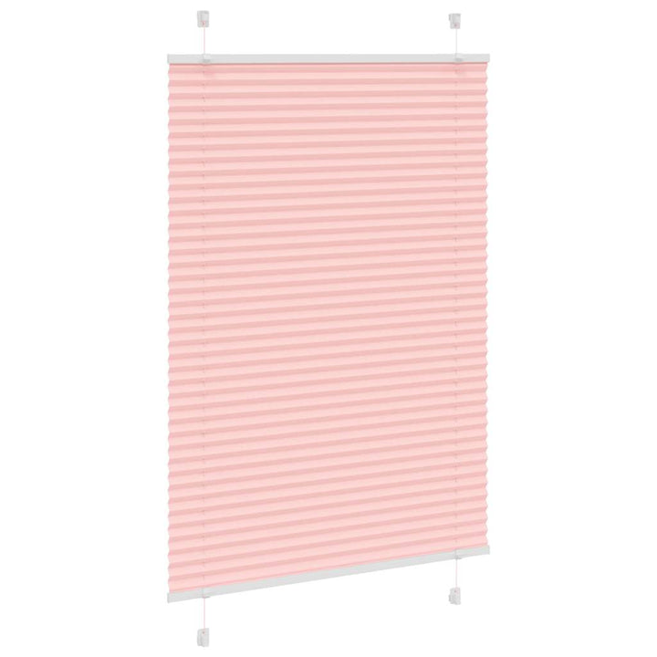 Plisségardin Lyserød 100x100 cm Stofbredde 99,4 cm Polyester