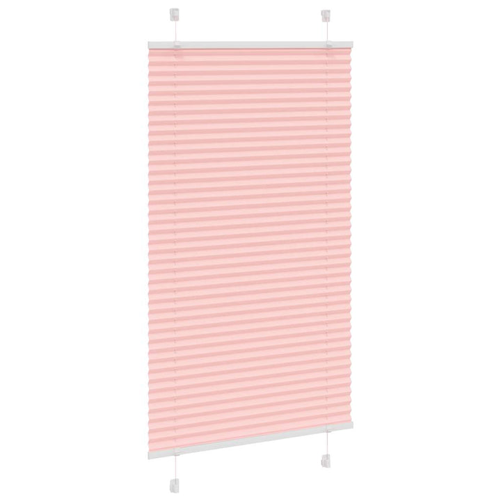 Plisségardin Lyserød 75x150 cm Stofbredde 74,4 cm Polyester