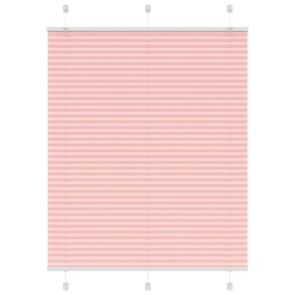 Plisségardin Lyserød 105x150 cm Stofbredde 104,4 cm Polyester