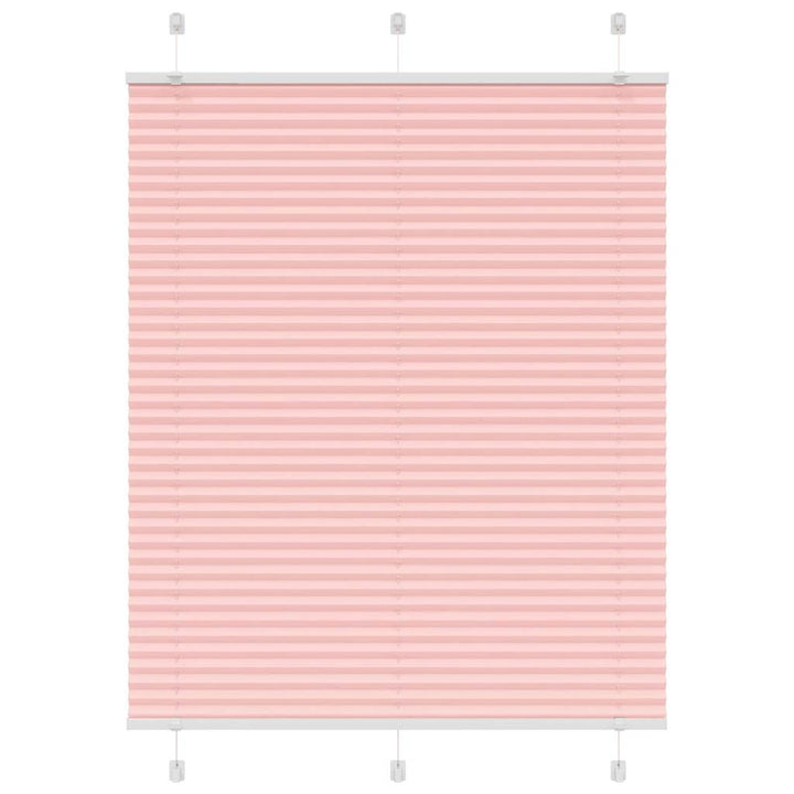Plisségardin Lyserød 105x150 cm Stofbredde 104,4 cm Polyester