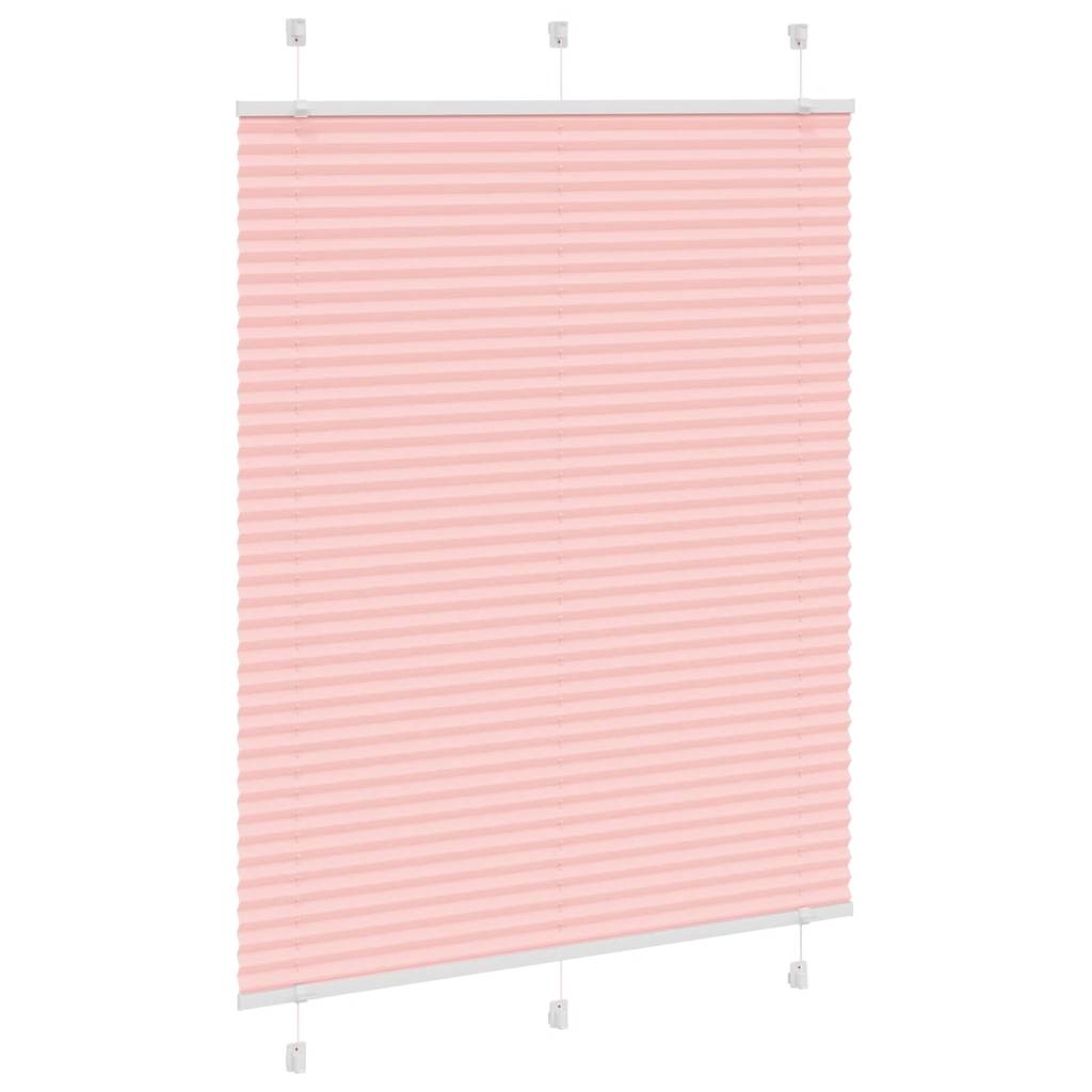 Plisségardin Lyserød 105x150 cm Stofbredde 104,4 cm Polyester