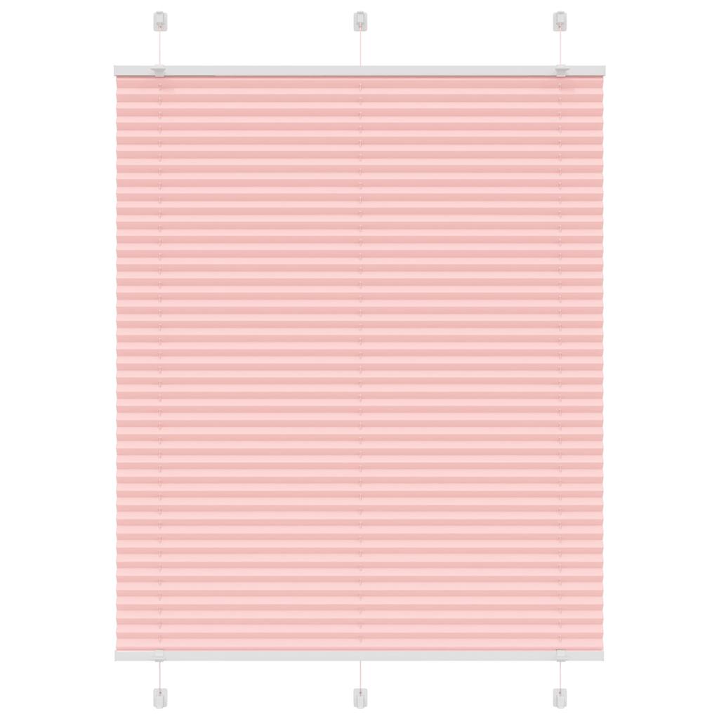 Plisségardin Lyserød 110x150 cm Stofbredde 109,4 cm Polyester