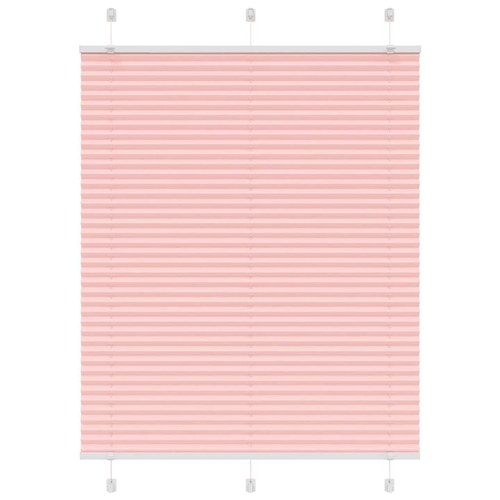 Plisségardin Lyserød 110x150 cm Stofbredde 109,4 cm Polyester