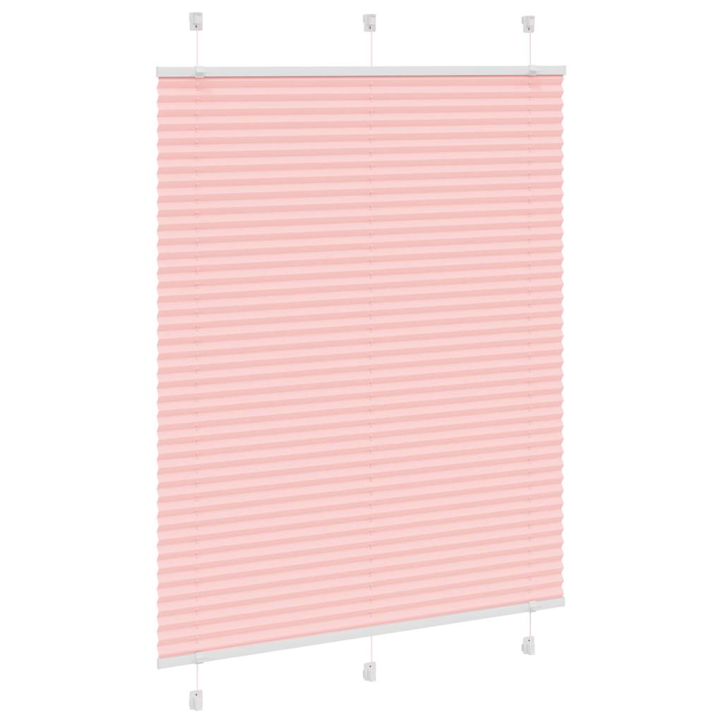 Plisségardin Lyserød 110x150 cm Stofbredde 109,4 cm Polyester