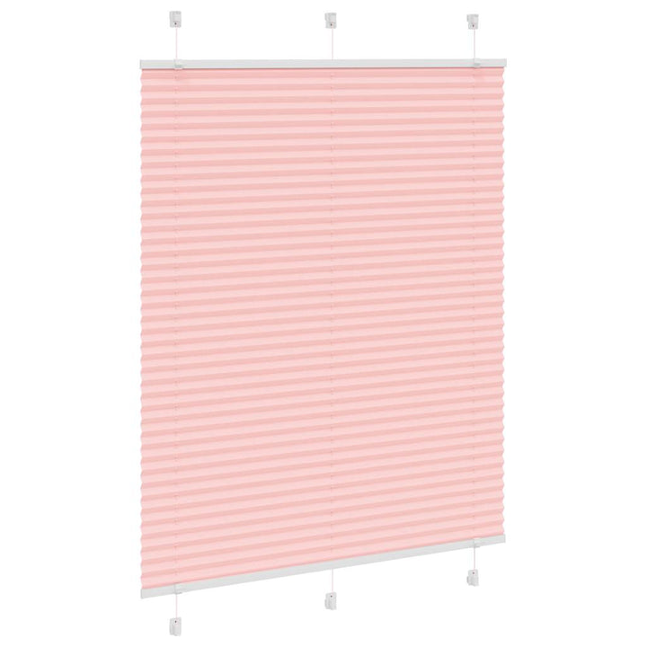Plisségardin Lyserød 110x150 cm Stofbredde 109,4 cm Polyester