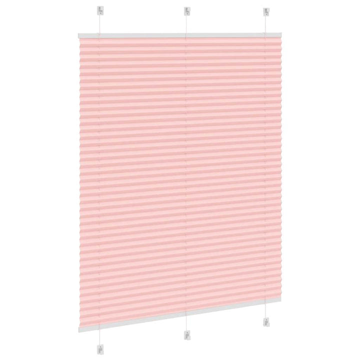 Plisségardin Lyserød 110x150 cm Stofbredde 109,4 cm Polyester
