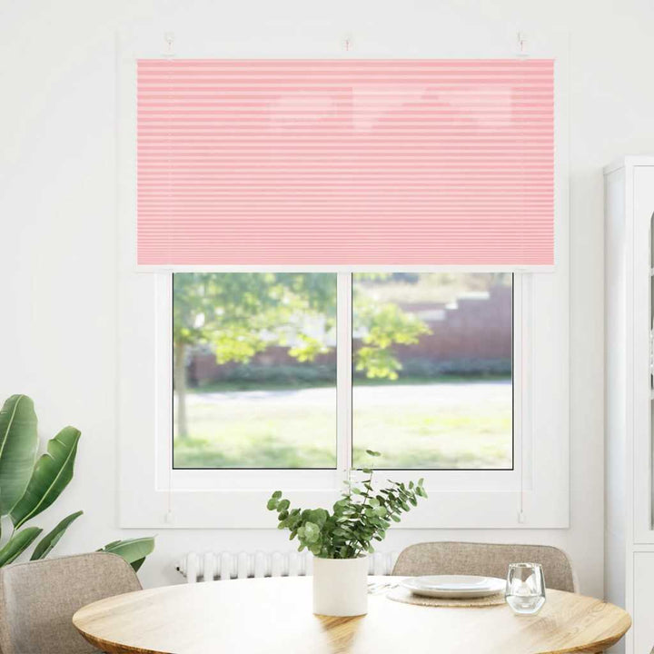 Plisségardin Lyserød 120x150 cm Stofbredde 119,4 cm Polyester
