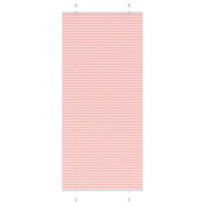 Plisségardin Lyserød 85x200 cm Stofbredde 84,4 cm Polyester