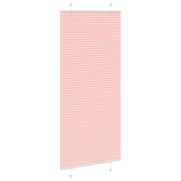 Plisségardin Lyserød 85x200 cm Stofbredde 84,4 cm Polyester