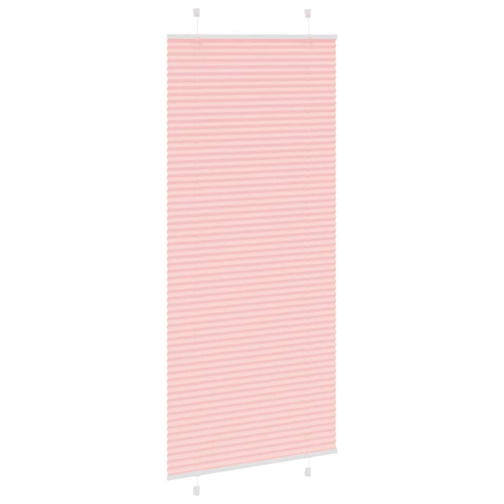 Plisségardin Lyserød 85x200 cm Stofbredde 84,4 cm Polyester