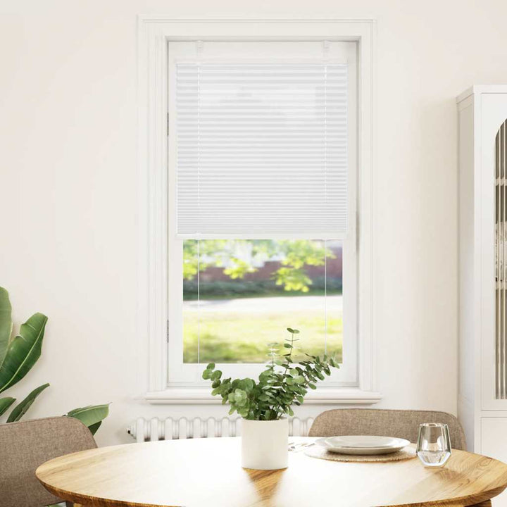 Plisségardin Hvid 60x100 cm Stofbredde 59,4 cm Polyester