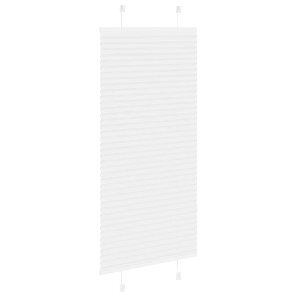 Plisségardin Hvid 60x100 cm Stofbredde 59,4 cm Polyester