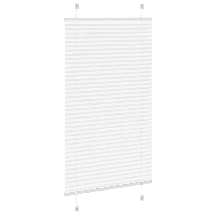 Plisségardin Hvid 80x100 cm Stofbredde 79,4 cm Polyester