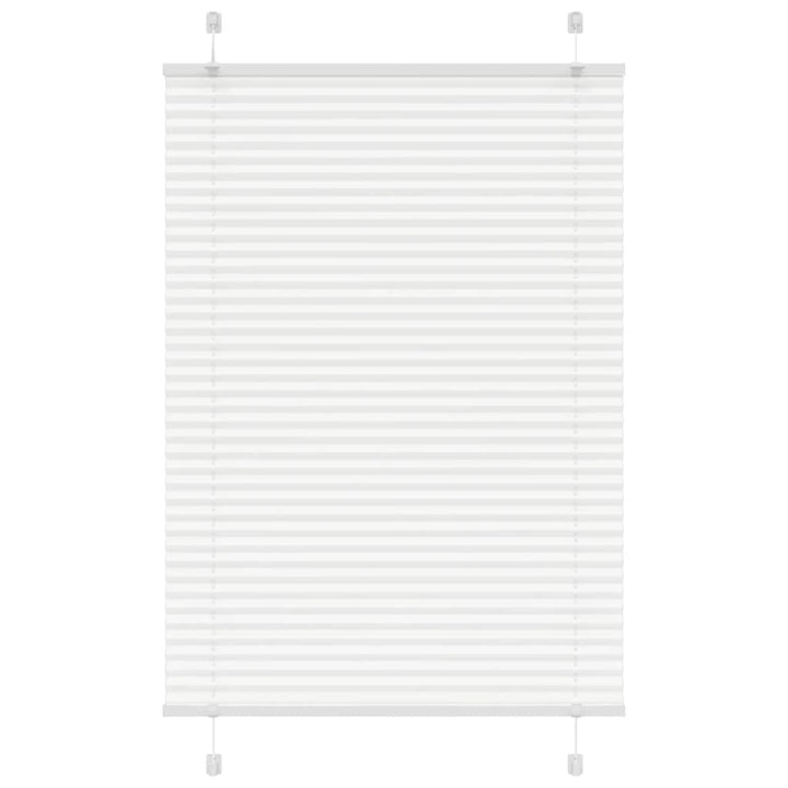 Plisségardin Hvid 100x100 cm Stofbredde 99,4 cm Polyester