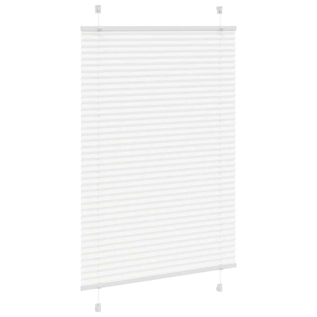 Plisségardin Hvid 100x100 cm Stofbredde 99,4 cm Polyester