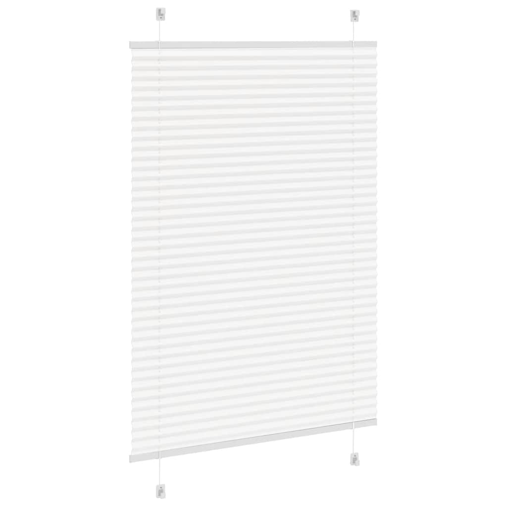 Plisségardin Hvid 100x100 cm Stofbredde 99,4 cm Polyester