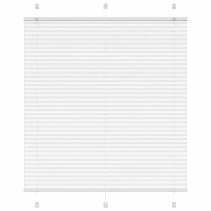 Plisségardin Hvid 115x100 cm Stofbredde 114,4 cm Polyester