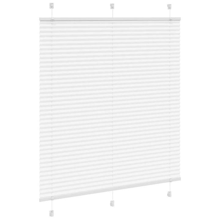Plisségardin Hvid 115x100 cm Stofbredde 114,4 cm Polyester