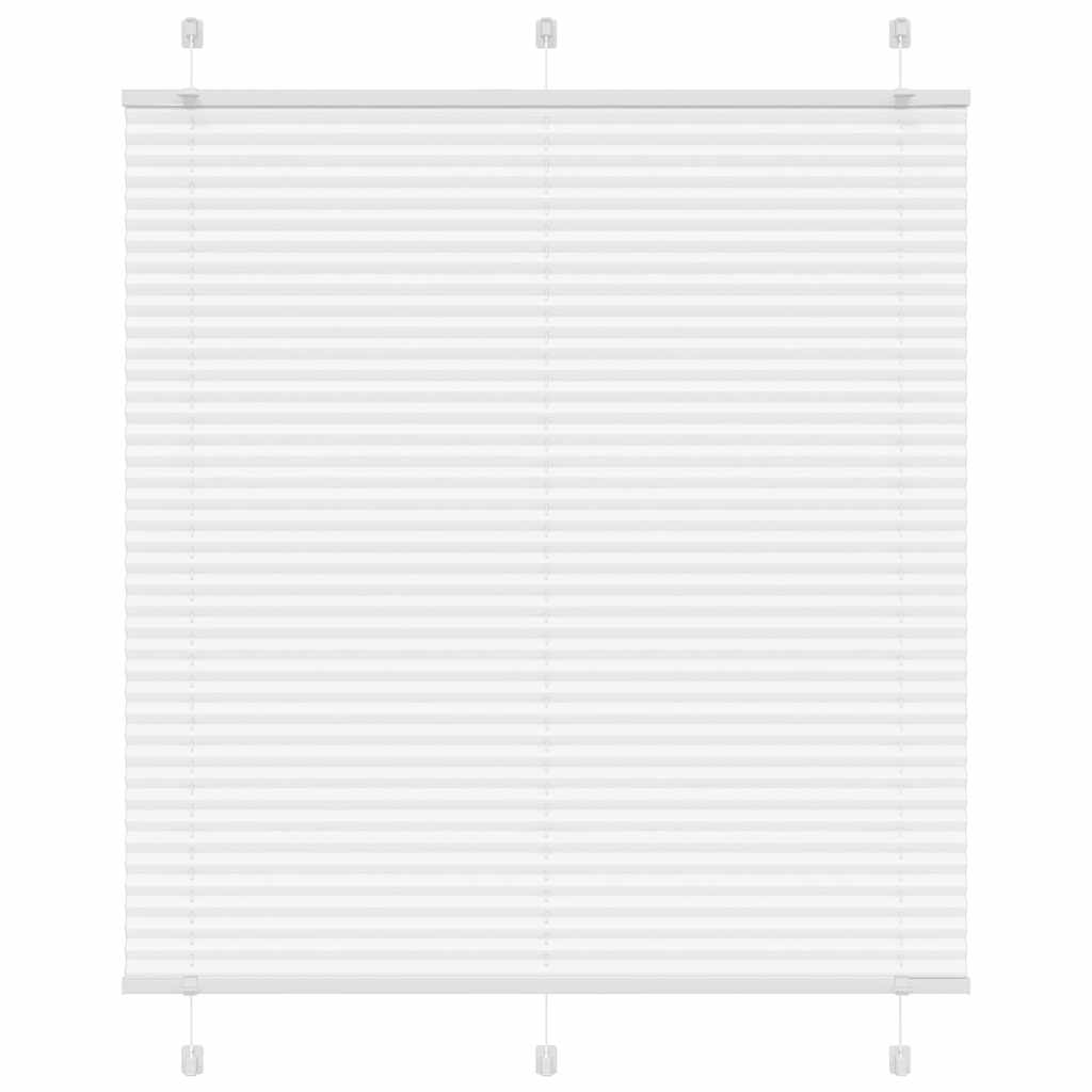Plisségardin Hvid 120x100 cm Stofbredde 119,4 cm Polyester