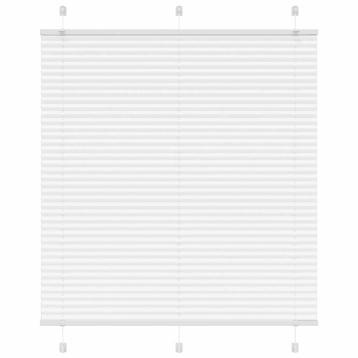 Plisségardin Hvid 120x100 cm Stofbredde 119,4 cm Polyester