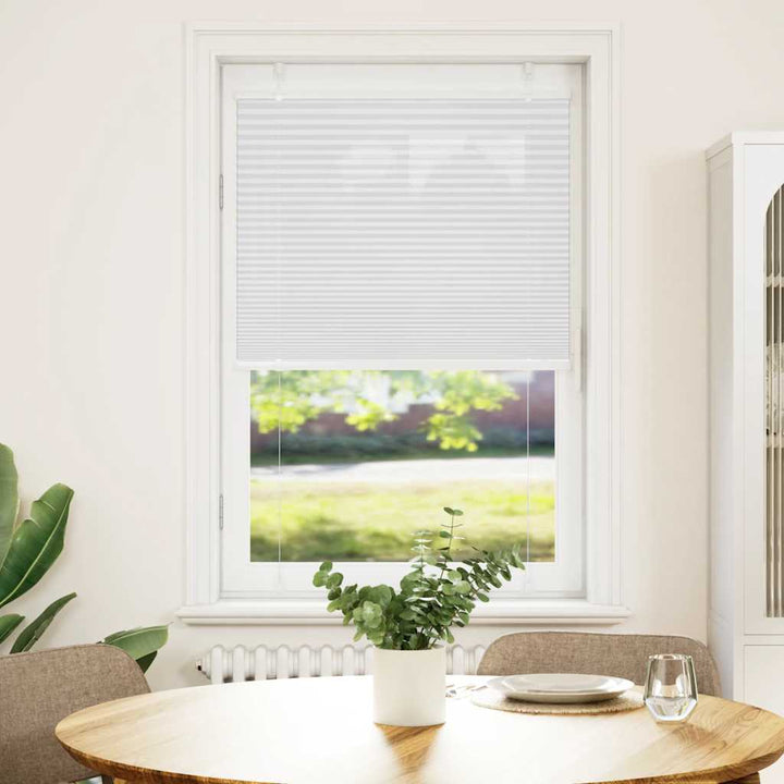 Plisségardin Hvid 70x150 cm Stofbredde 69,4 cm Polyester