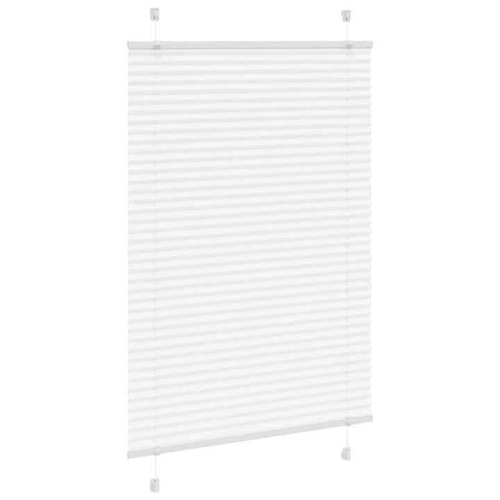Plisségardin Hvid 90x150 cm Stofbredde 89,4 cm Polyester