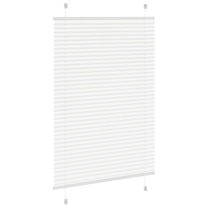 Plisségardin Hvid 95x150 cm Stofbredde 94,4 cm Polyester