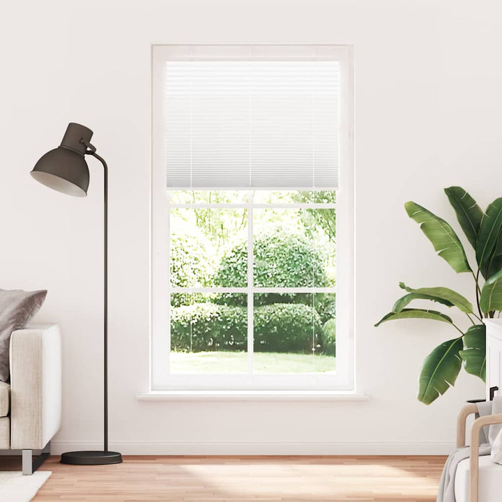 Plisségardin Hvid 110x200 cm Stofbredde 109,4 cm Polyester