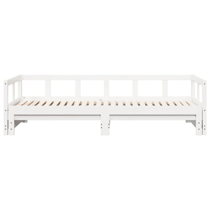 daybed uden madras 90x200 cm massivt fyrretræ hvid