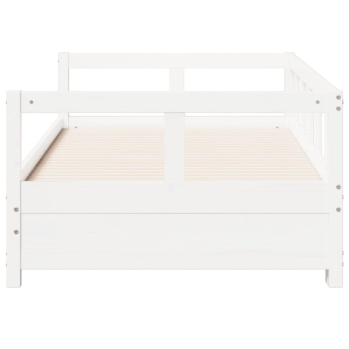 daybed uden madras 90x200 cm massivt fyrretræ hvid