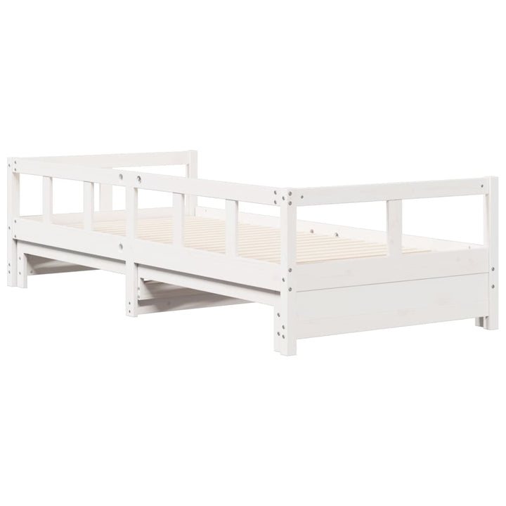 daybed uden madras 90x200 cm massivt fyrretræ hvid