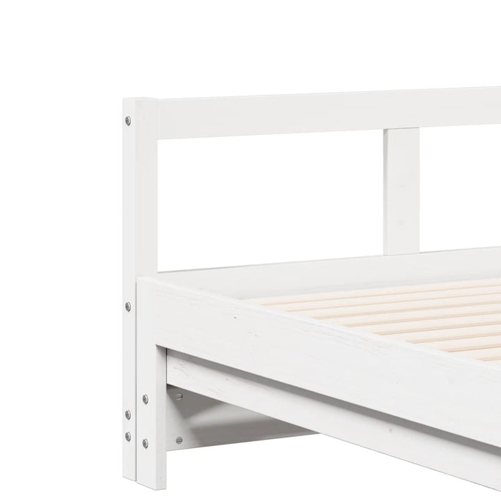 daybed uden madras 90x200 cm massivt fyrretræ hvid