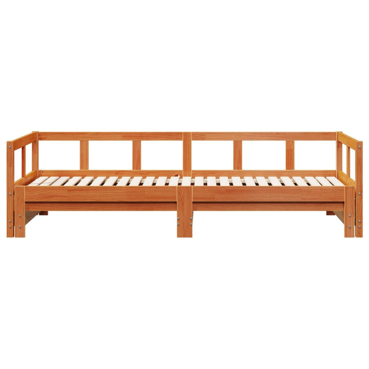 daybed uden madras 90x200 cm massivt fyrretræ gyldenbrun