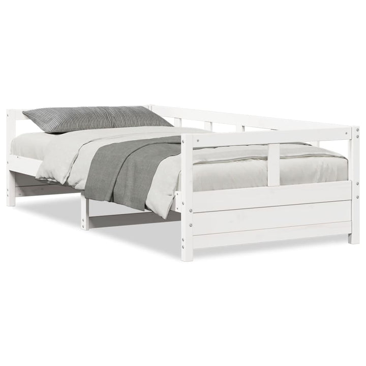 daybed uden madras 80x200 cm massivt fyrretræ hvid
