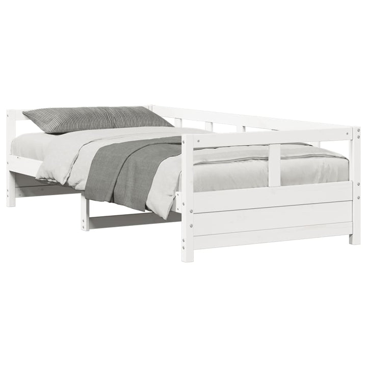 daybed uden madras 80x200 cm massivt fyrretræ hvid