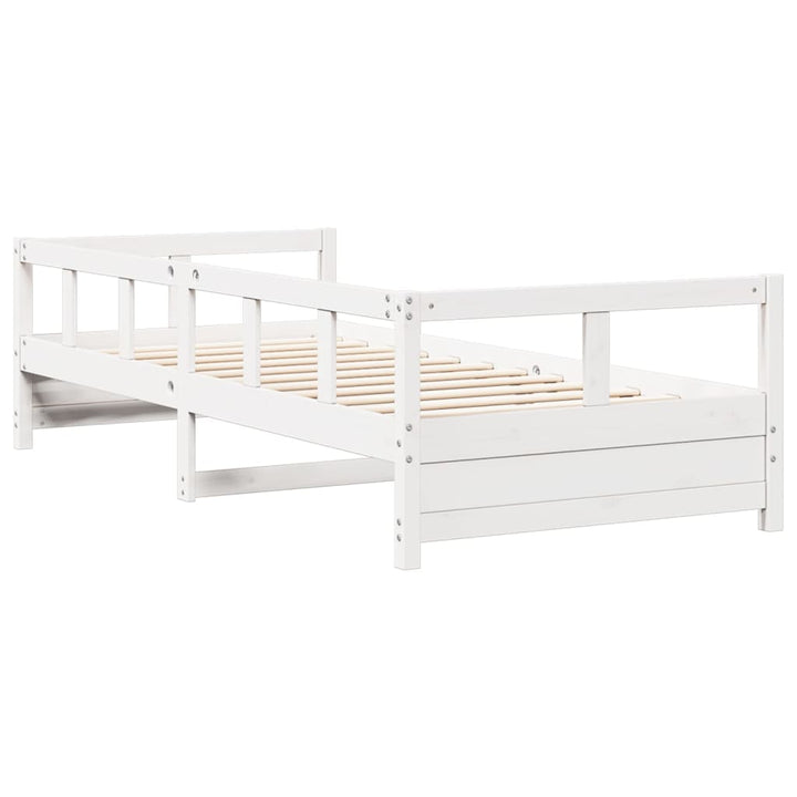 daybed uden madras 80x200 cm massivt fyrretræ hvid