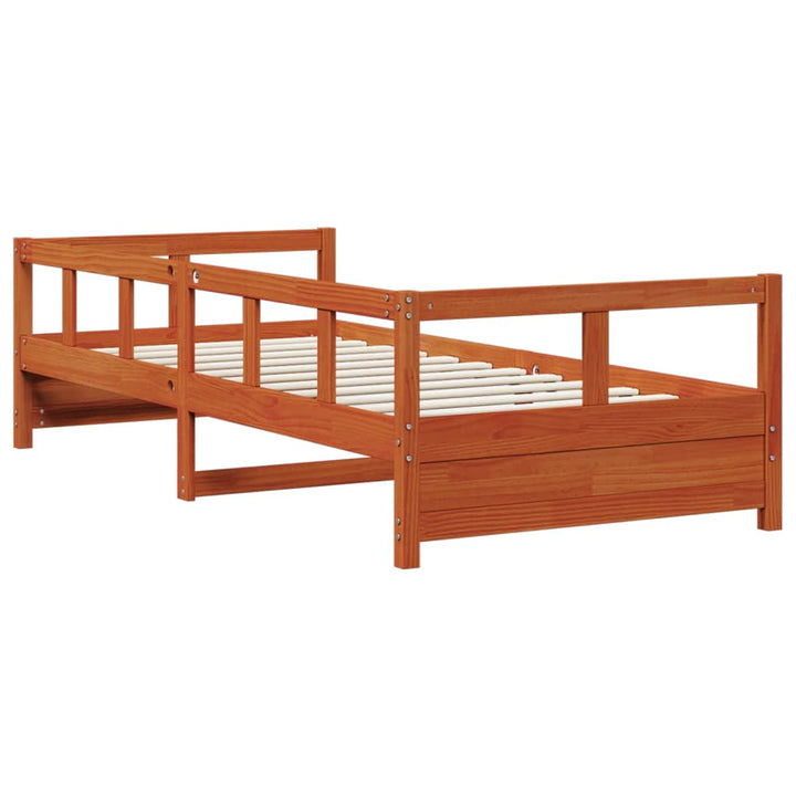 daybed uden madras 80x200 cm massivt fyrretræ gyldenbrun