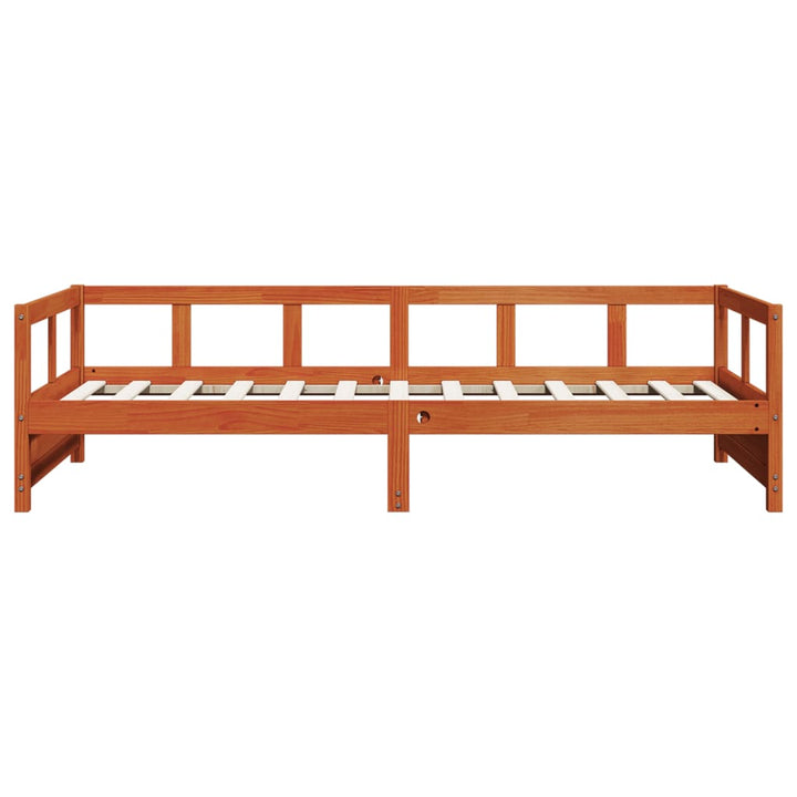daybed uden madras 90x200 cm massivt fyrretræ gyldenbrun