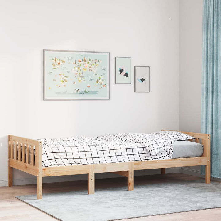 juniorseng uden madras 80x200 cm massivt fyrretræ