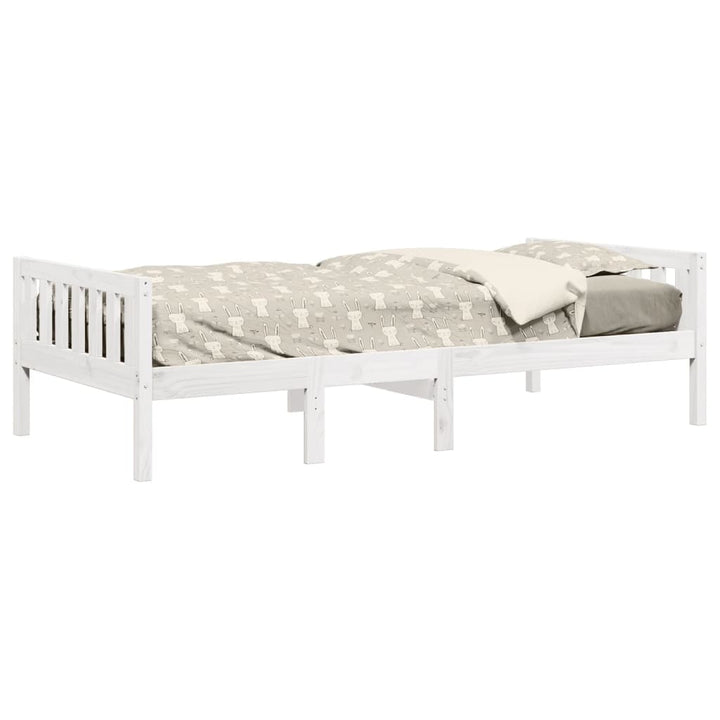 juniorseng uden madras 80x200 cm massivt fyrretræ hvid
