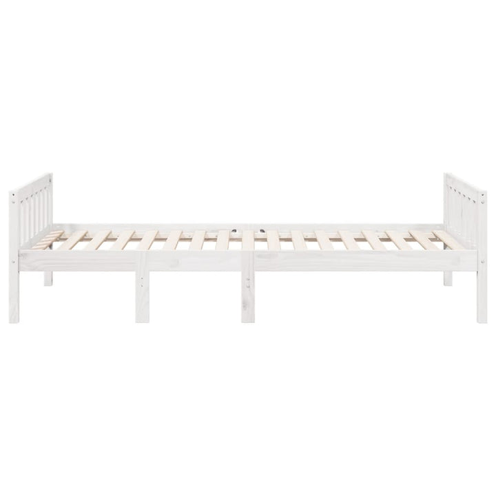 juniorseng uden madras 80x200 cm massivt fyrretræ hvid
