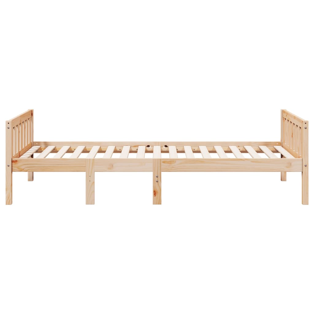juniorseng uden madras 90x200 cm massivt fyrretræ